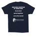 Prince of Peace Apparel, a Navy Premium Cotton Tee (back-view)