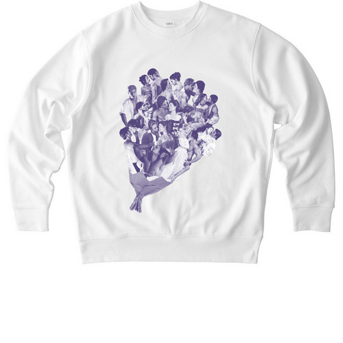 Hoyt Bouquet - Lavender, a White Stanley/Stella Unisex Changer 2.0 Crewneck Sweatshirt