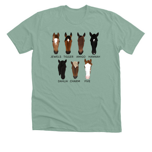 Adult 2025 Session 3 & 4 Herd Apparel, a Heather Dusty Blue Premium Unisex Tee