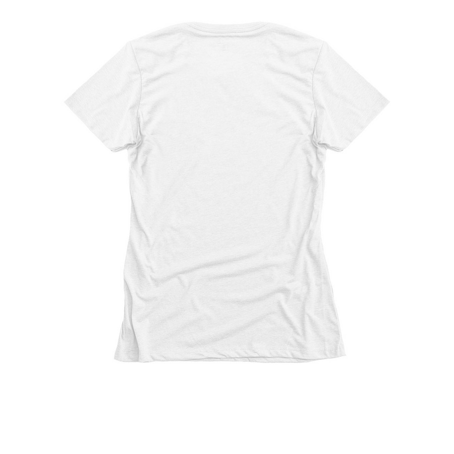 Green Logo Women's Fit T-Shirts, a White Women's Slim Fit Tee (back-view)