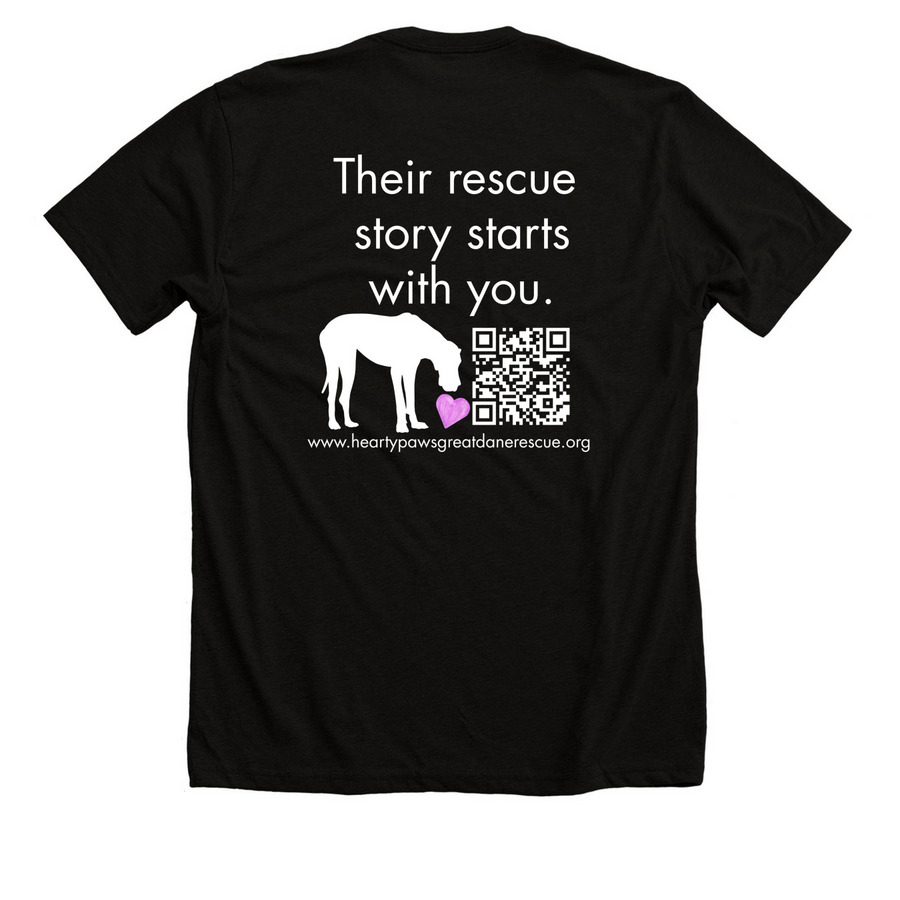 Hearty Paws 2026 Merch, a Solid Black Blend Premium Unisex Tee (back-view)