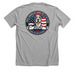 Juju's American Hero Pet Fundraiser 2026, a Athletic Heather Premium Unisex Tee (back-view)