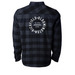 cozy spirit, a Charcoal Heather/ Black Unisex Flannel Shirt (back-view)