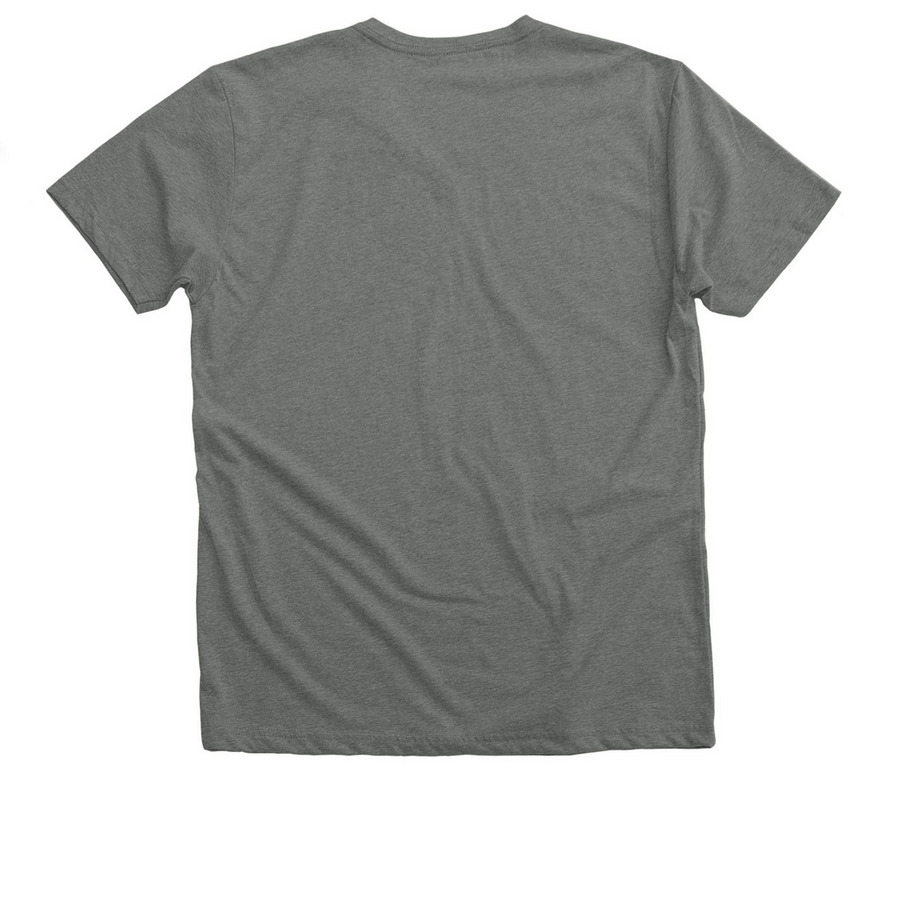 Belted Kingfisher&nbsp;, a Deep Heather Premium V-Neck Tee (back-view)