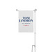 Campaign Yard Flag, a White 12" x 18" Yard Flag with Stake