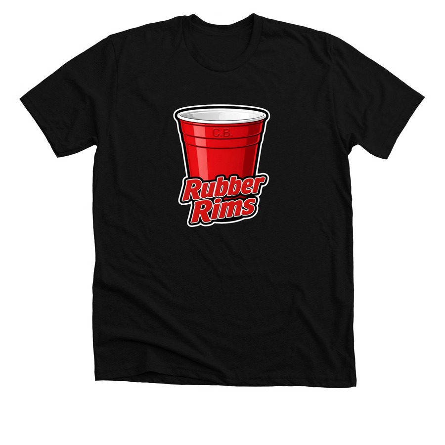 Rubber Rims, a Solid Black Blend Premium Unisex Tee