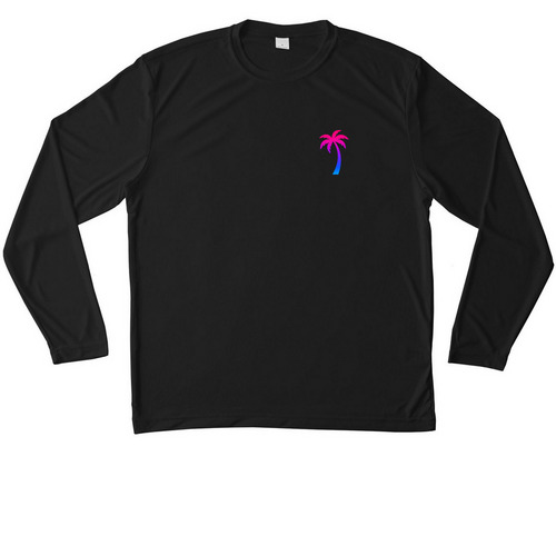Summer Vibes (Active Wear), a Black Unisex Performance Long Sleeve Tee