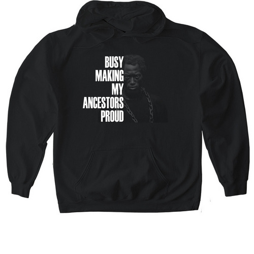 Ancestors Proud, a Black Gildan Softstyle Pullover Hoodie