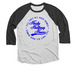 HHH Baseball Tee, a Black and Heather White 3/4 Sleeve Baseball Tee