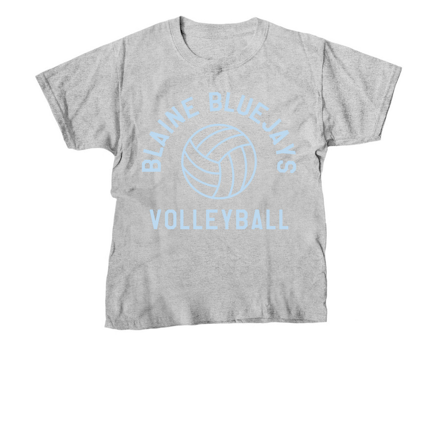 Blaine Bluejays VBall Light Blue, a Sport Grey Youth Unisex Tee