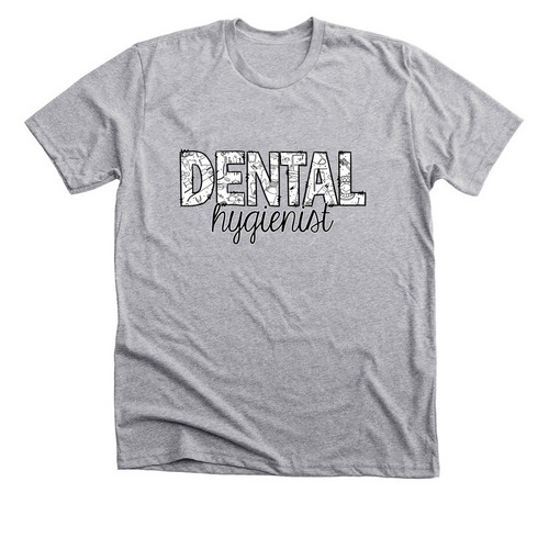 Dental Hygienist Doodle, a Athletic Heather Premium Unisex Tee