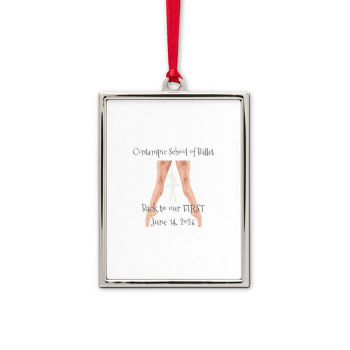 2026 End of Year Performance&nbsp;, a White Silver Portrait Frame Ornament