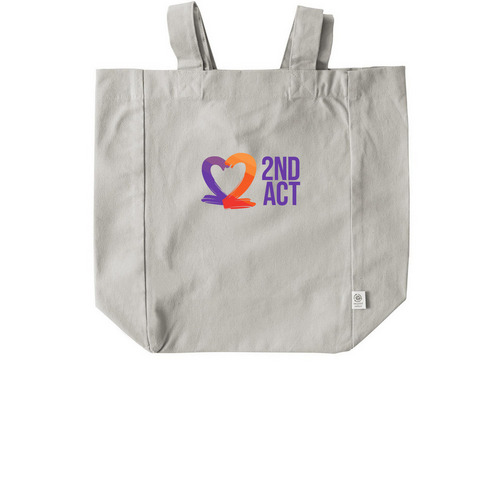 2nd Act, a Natural Recycled Cotton Tote Bag