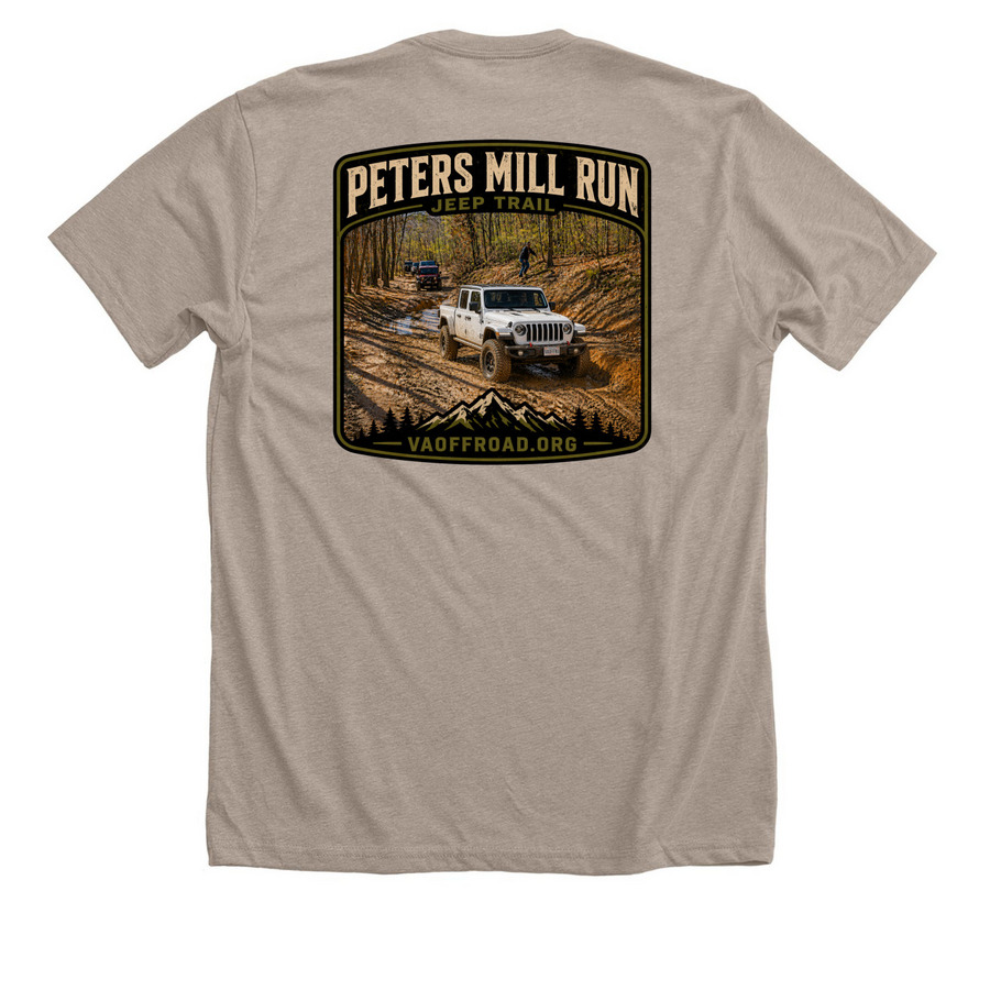 Peters Mill Run JT, a Heather Stone Premium Unisex Tee (back-view)