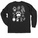 Tracking Shirt - White Tracks, a Black Classic Long Sleeve Tee (back-view)