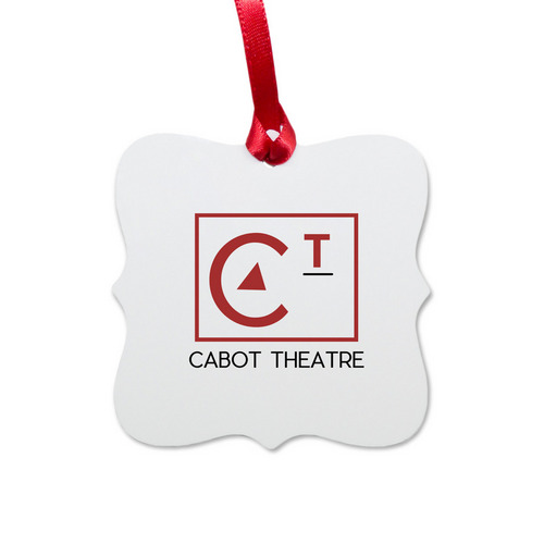 CT Ornament, a White Aluminum Square Ornament