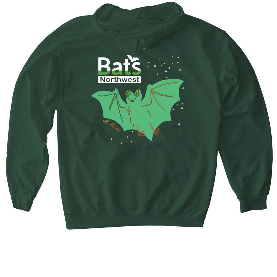 LBB Hoodies, a Forest Green Softstyle Pullover Hoodie (back-view)
