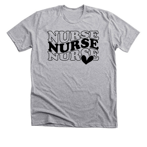 Nurse Heart, a Athletic Heather Premium Unisex Tee