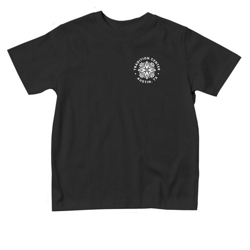 Toddler Tradition Center T-Shirt, a Black Toddler Tee