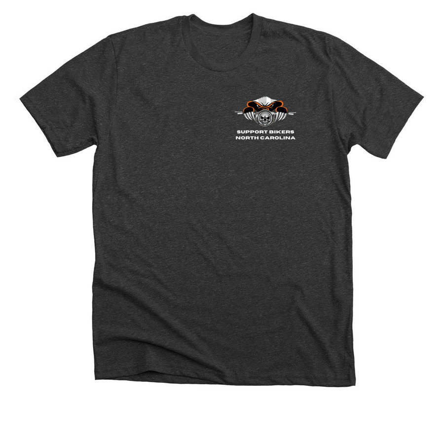 Support Bikers North Carolina, a Dark Grey Heather Premium Unisex Tee