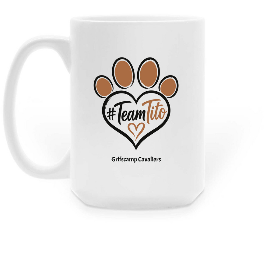 Show your support for Tito!, a White Large Coffee Mug (back-view)