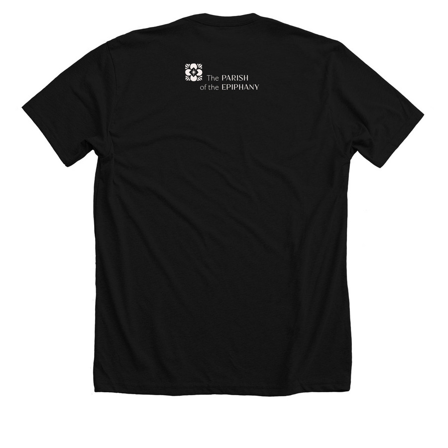 Epiphany PRIDE tee 2026&nbsp;, a Solid Black Blend Premium Unisex Tee (back-view)