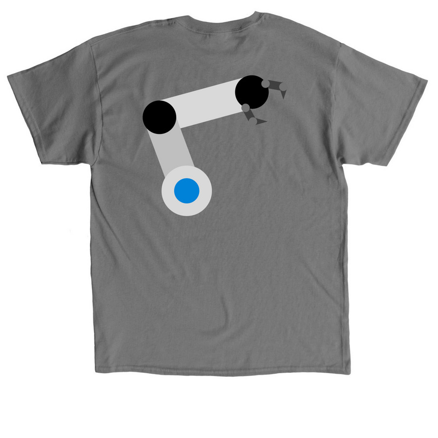 WBI Robot Arm, a Charcoal Classic Unisex Tee (back-view)