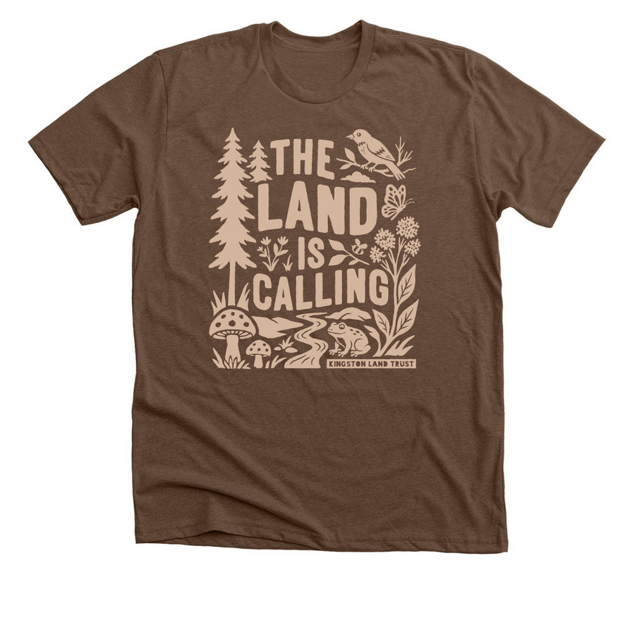 The Land is Calling T-Shirt, a Heather Brown Premium Unisex Tee