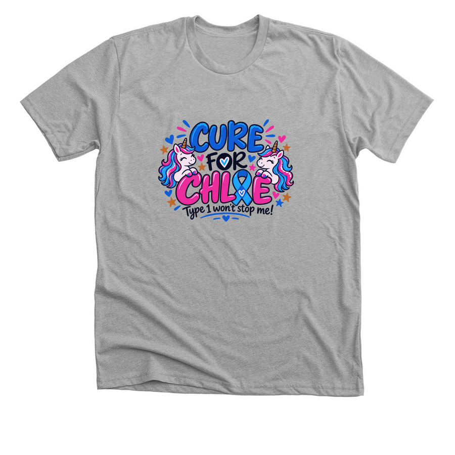 Cure for Chloe, a Athletic Heather Premium Unisex Tee