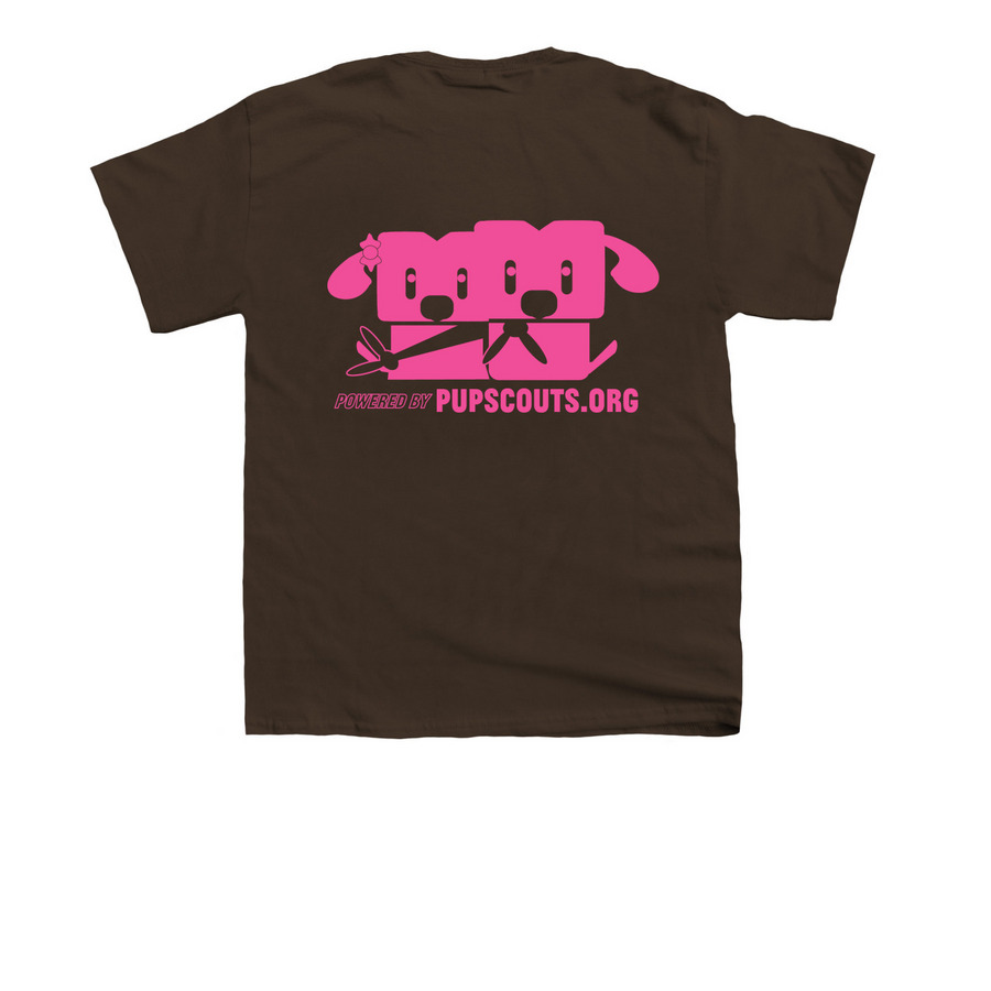 My Dog is a PupScout, a Dark Chocolate Youth Unisex Tee (back-view)