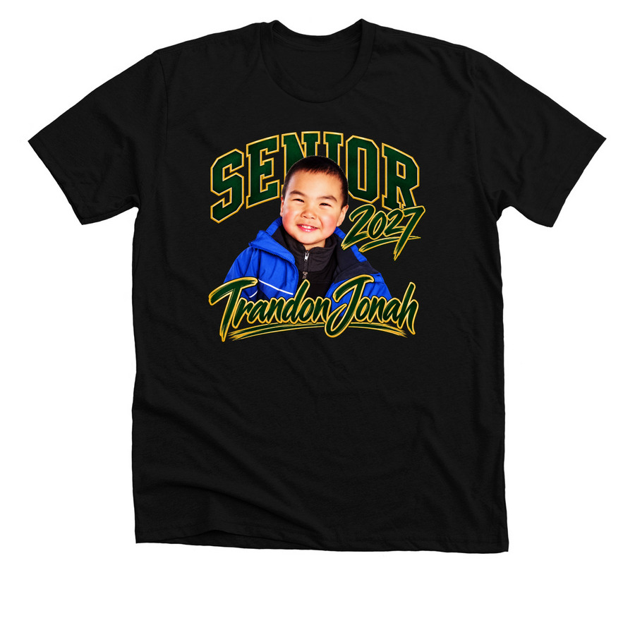 TJS, a Solid Black Blend Premium Unisex Tee