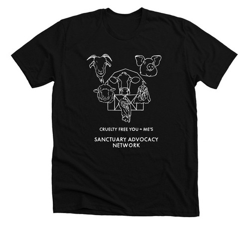 Animal Sanctuary Support, a Solid Black Blend Premium Unisex Tee