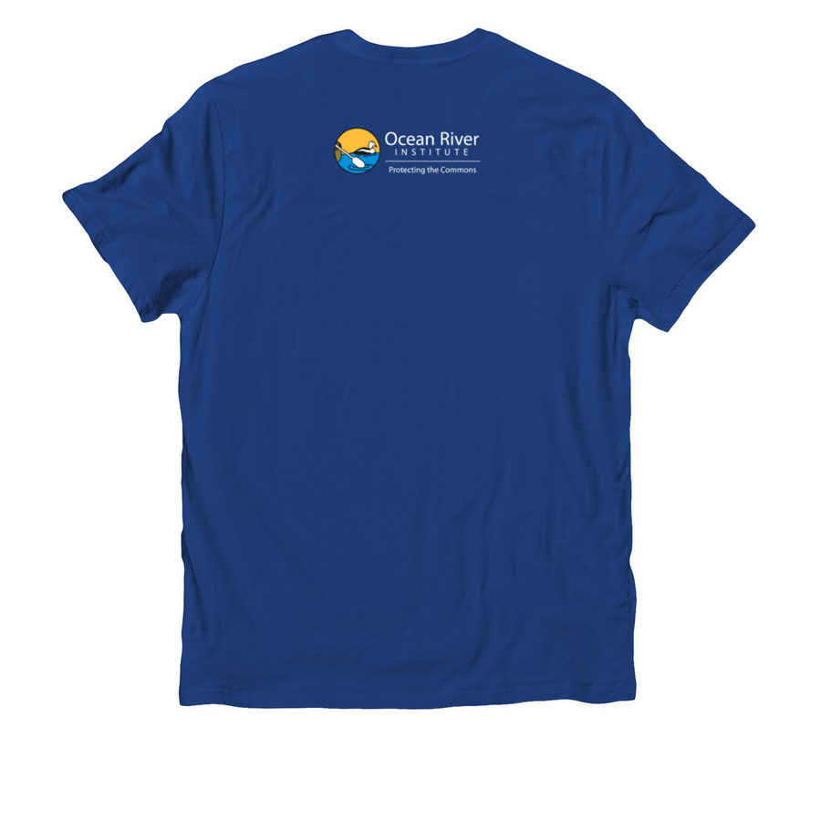 For Cod and Country Save the Ocean, a Andromeda Blue Allmade Organic Cotton Unisex Tee (back-view)