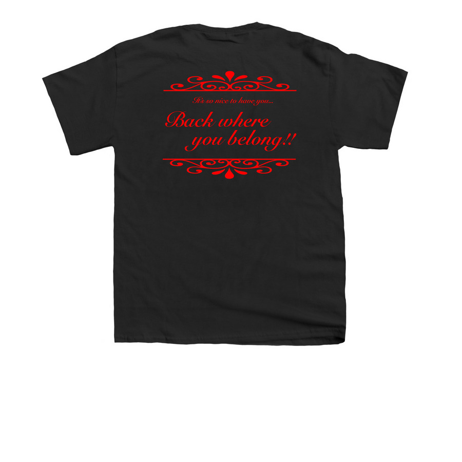 HELLO DOLLY 2026 Spring Musical, a Black Youth Unisex Tee (back-view)