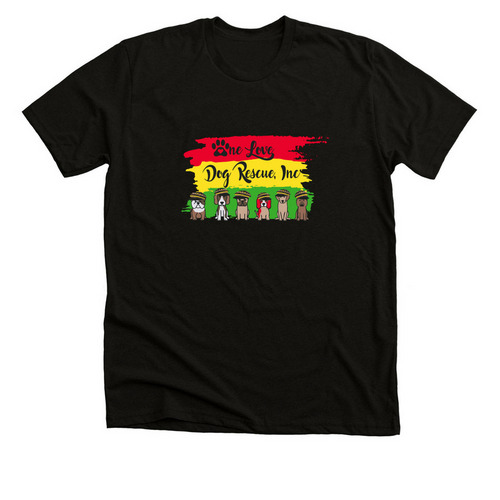 One Love Dog Rescue, a Solid Black Blend Premium Unisex Tee