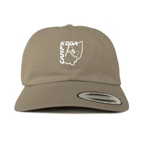 KODA CAMP Hats (White Logo), a Khaki Printed Classic Baseball Cap