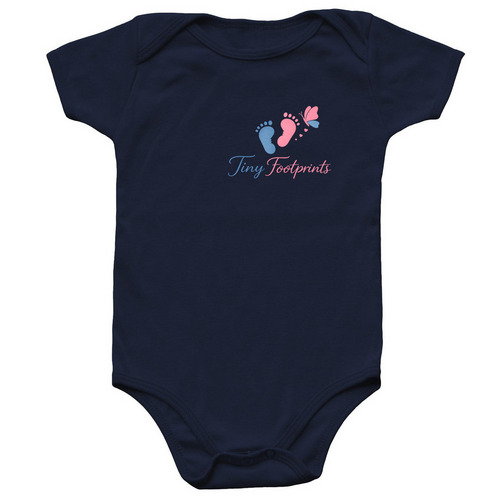 Tiny Footprints Awareness Walk, a Navy Infant Onesie