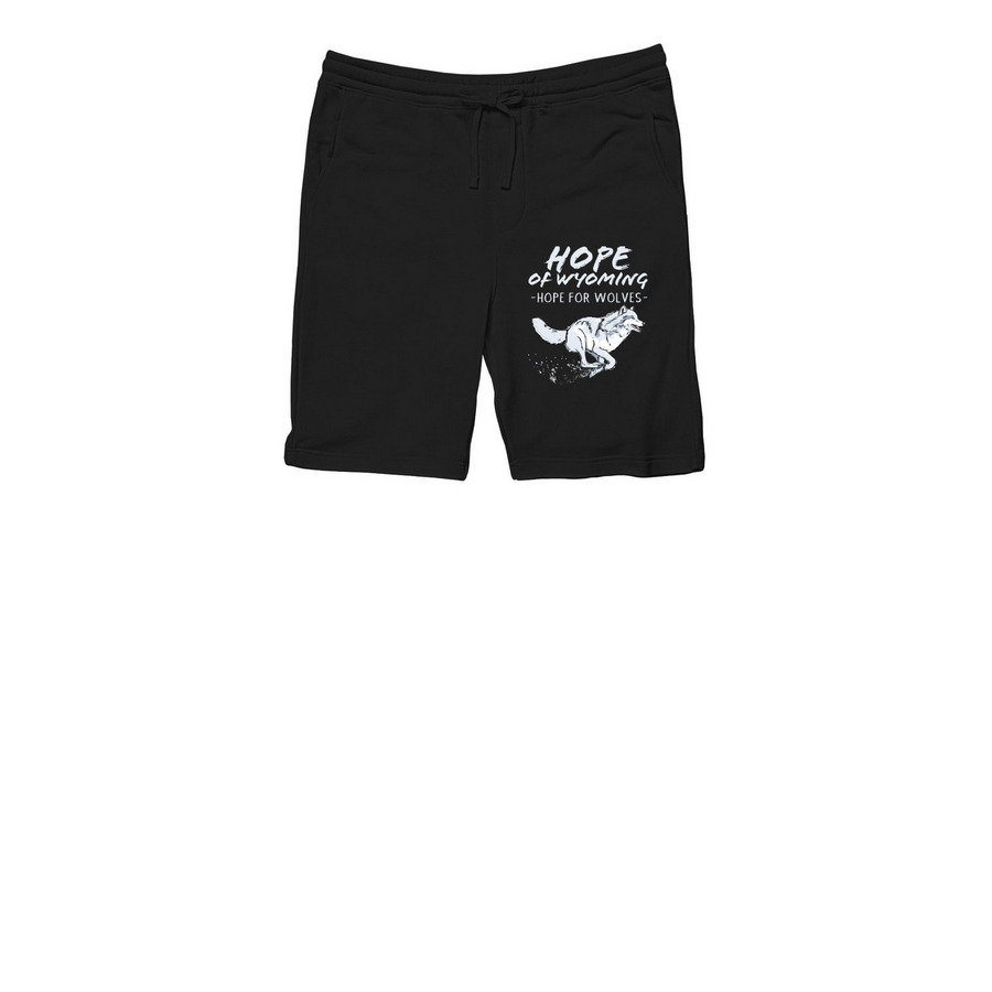 HOPE OF WYOMING, a Black Midweight Fleece Shorts