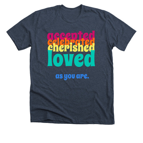 Celebrated?as you are.&nbsp;, a Heather Midnight Navy Premium Unisex Tee
