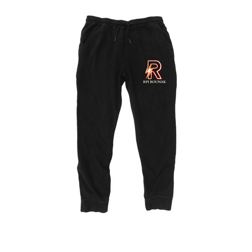 Rounak Pants, a Black Midweight Fleece Joggers