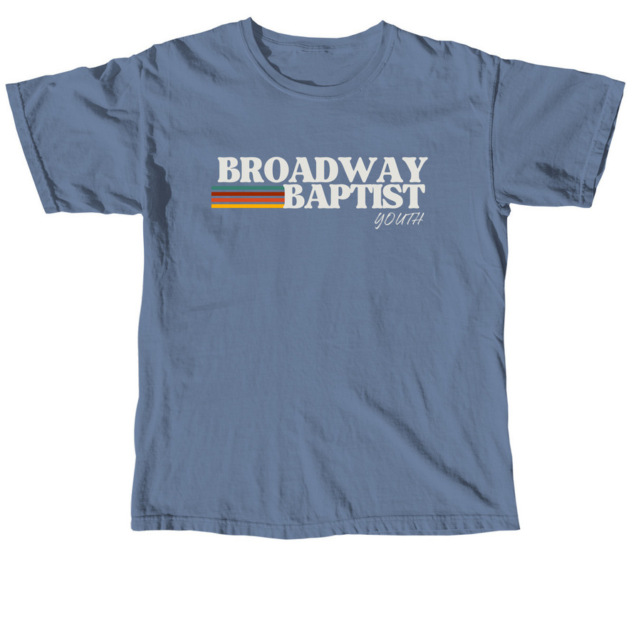 Broadway Baptist Youth Campaign, a Blue Jean Comfort Colors Unisex Tee