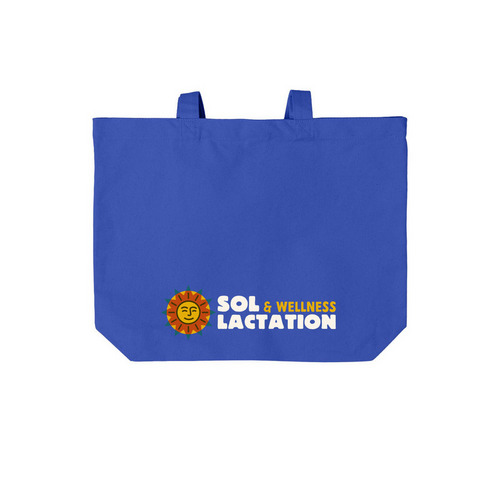Sol Tote, a True Royal Cotton Canvas Tote Bag