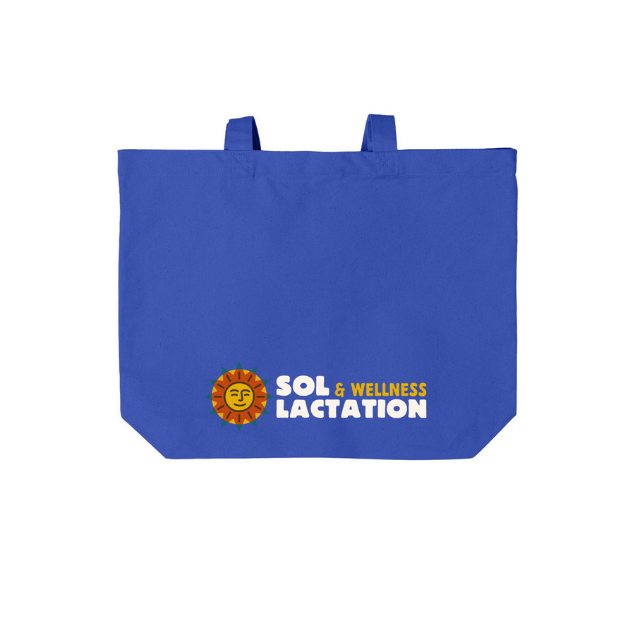 Sol Tote, a True Royal Cotton Canvas Tote Bag