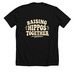 Raising Hippos Together, a Solid Black Blend Premium Unisex Tee (back-view)