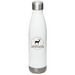 Coalition to Save Catalina Island Deer, a White Stainless Steel Water Bottle (back-view)