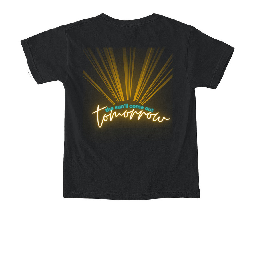 Only a Day Away, a Black Comfort Colors Youth Tee (back-view)