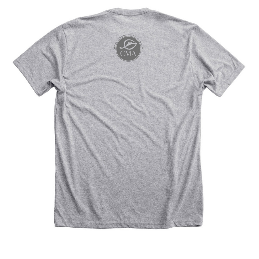 Revolucion Pacifica, a Athletic Heather Premium Unisex Tee (back-view)