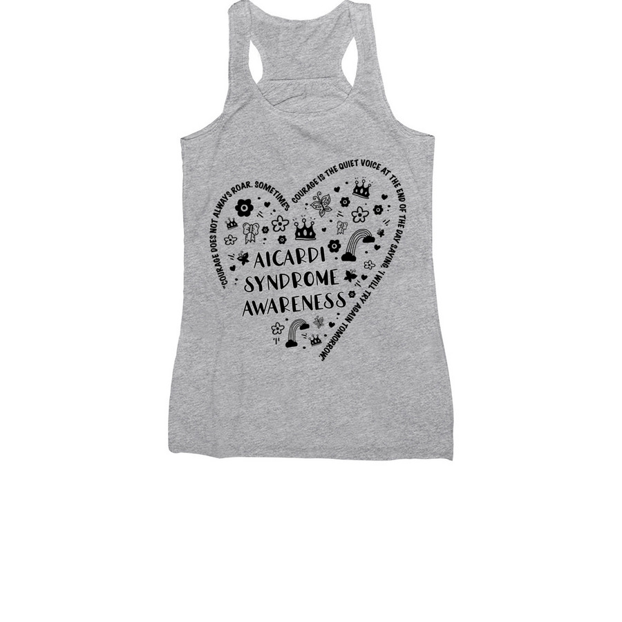 Aicardi Syndrome Awareness, a Athletic Heather Women's Racerback