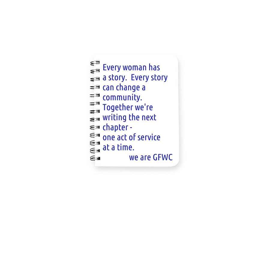WE ARE GFWC notebook, a White Spiral Notebook