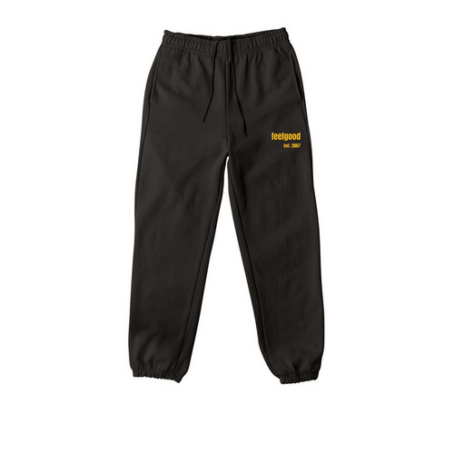 Sweats Small Font Green, a Black Premium Heavyweight Jogger